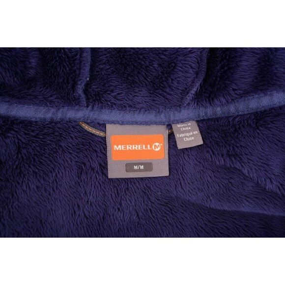 Merrell Womans Fleece Jacket Coat Soft cozy Size M Purple Hooded - Picture 6 of 6